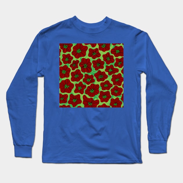 Abstract flower pattern Long Sleeve T-Shirt by Choulous79